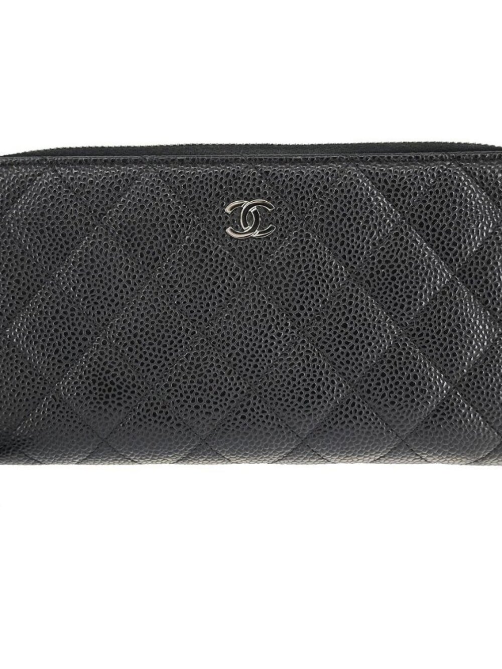 Chanel Black Calfskin Long Wallet Purse NQ07714